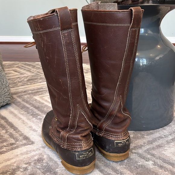 16” LL Bean vintage made USA Maine Hunting Store lace up boots waterproof 11 - Picture 12 of 17